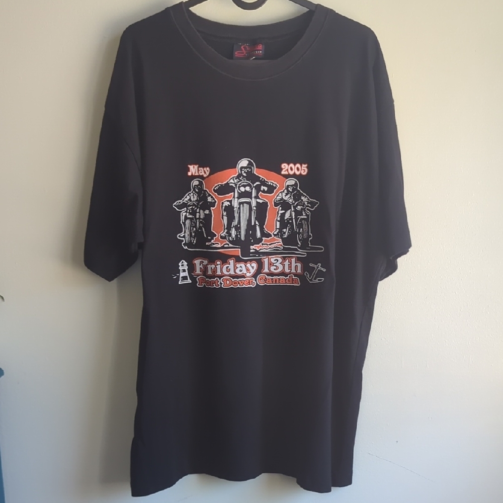 Supra. Vintage Port Dover Motorcycle Fri. 13th T-shirt. Size XL.